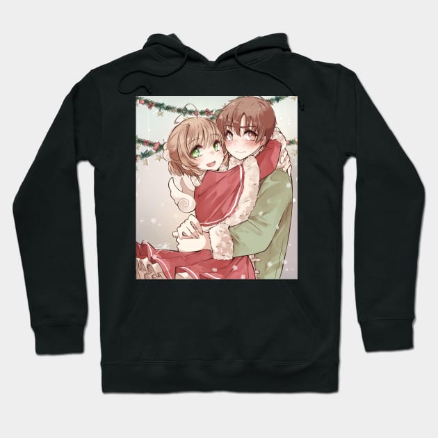 Sakura and Syaoran christmas Hoodie by Fukosshi